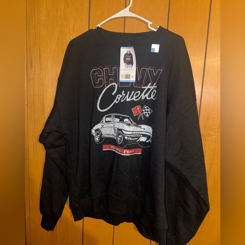 Chevy Corvette Black Crew Neck Sweater